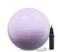 Hop-Sport Ballon de Fitness 65 cm HS-R065YB avec Pompe à air, Anti-éclatement, Ballon de Gymnastique Antidérapant pour Yoga, Pilates et Renforcement Musculaire, Charge max. 100 kg, Violet clair Violet