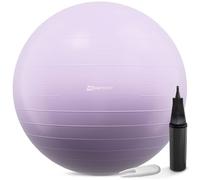 Hop-Sport Ballon de Fitness 85 cm HS-R085YB avec Pompe à air, Anti-éclatement, Ballon de Gymnastique Antidérapant pour Yoga, Pilates et Renforcement Musculaire, Charge max. 100 kg, Violet clair Violet