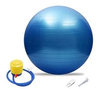 Ballon Fitness Yoga Pilates Ball, 45-95cm, Entraînement Physiothérapie Ballon D'accouchement pour Yoga, Ballon Gymnastique Anti-éclatement, Pompe Air Cadeau à La Maison (45cm/17.72in,Blue)