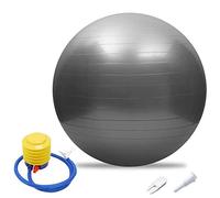 Ballon Fitness Yoga Pilates Ball, 45-95cm, Entraînement Physiothérapie Ballon D'accouchement pour Yoga, Ballon Gymnastique Anti-éclatement, Pompe Air Cadeau à La Maison (85cm/33.46in,Grey)