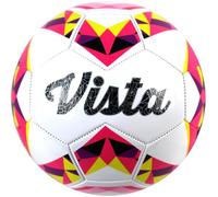 Ballon football - DUARIG - Vista - Jaune et rose - T5 Blanc