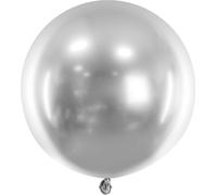 Ballon géant 60cm Glossy argenté