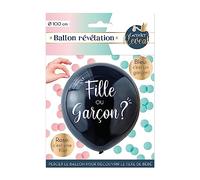 Ballon géant confettis modèle Baby Shower Gender Reveal (Révélation)