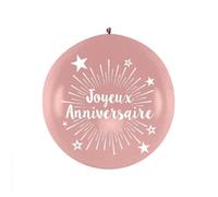 ballon géant latex joyeux anniversaire 1m or rose - sud trading cd7668-ror Rose