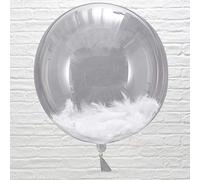Ballon géant d'environ 90 cm, transparent, taille XL ballon géant, diamètre 90 cm, en latex, adapté à l'hélium, pour anniversaire, mariage, fêtes ou autres occasions, qualité supérieure