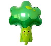 Ballon géant en aluminium en forme de brocoli, parfait pour les fêtes à thème alimentaire, les anniversaires d'enfants, les personnes soucieuses de leur santé, végétariens et végétaliens, durable et