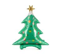 Ballon géant en aluminium sapin de noël 78 x 94 cm - Vert - Taille Unique