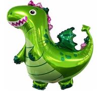 Ballon géant en aluminium super forme de dragon vert XL 91,4 cm