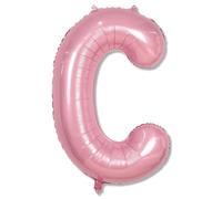 Ballon géant en forme de lettre de l'alphabet de A à Z - 101,6 cm - Auto-gonflant - Lettre C rose nacré - Ballon en aluminium personnalisable pour fille - Fournitures de décoration de fête