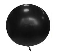 Ballon géant en latex de 183 cm - Ballon professionnel pour enquête météorologique, vidéo aérienne, décoration de fête, jeux de divertissement, énormes ballons (noir)