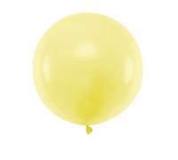 Ballon géant en latex, jaune, jaune clair pastel, 60 cm, 1 pc.