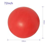 Ballon géant en latex pour décoration de fête, mariage, anniversaire, célébration, performance sur scène - 183 cm - rouge