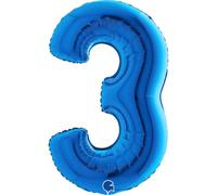 Ballon géant géant en aluminium en forme de chiffre 3 - Décorations de fête