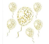 ballon géant latex à confettis 1m or - sud trading cd7669-or Jaune