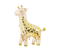 Ballon girafe en aluminium PartyDeco 100x120 cm (assortiment)