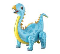 Ballon gonflable 3D dinosaure : grand dinosaure bleu avec pieds mobiles, 57,5 x 92 cm, parfait pour les anniversaires d'enfants, les fêtes et les décorations, qualité supérieure et durable, 06 bleu