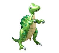 Ballon gonflable 3D Dinosaure : T-Rex géant vert avec jambes mobiles, 75 x 60 cm - Parfait pour les anniversaires d'enfants, les fêtes et décorations dinosaures, ballon à l'hélium de 40,6 cm