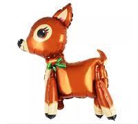Ballon gonflable 3D en forme de chevreuil, env. 55 x 59 cm, pour gonflage à l'air - Grand format XL Père Noël, Bambi, animal de Noël, décoration Kopper-24