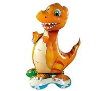 Ballon gonflable 3D en forme de dinosaure orange vif, environ 39 x 60 cm - Parfait pour les anniversaires d'enfants, les fêtes à thème, la décoration, les cadeaux, les surprises, les événements, les