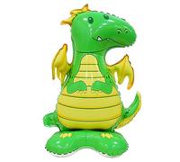 Ballon gonflable 3D en forme de dragon vert, environ 40 x 58 cm - Parfait pour les anniversaires d'enfants, les fêtes à thème, les décorations, les événements, les amateurs de dragon, la décoration de