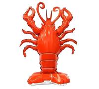 Ballon gonflable 3D en forme de homard rouge, environ 46 x 60 cm - Parfait pour les anniversaires, les mariages, les fêtes, les décorations - Grand ballon accrocheur, durable et réutilisable