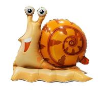 Ballon gonflable 3D en forme d'escargot - Environ 46 x 49 cm - Parfait pour les anniversaires, les fêtes, les décorations, les chambres d'enfants, les cadeaux - Figurine de ballon en aluminium durable