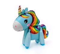 Ballon gonflable 3D licornes - 45 et 145 cm - Décoration pour anniversaire d'enfant - Ballon fille Ballon fête licorne enfant Décoration d'anniversaire de mariage bébé arc-en-ciel baptême garçon
