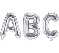 Ballon gonflable à lettres argenté 32 cm