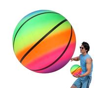 Ballon gonflable arc-en-ciel - Ballon sauteur coloré pour enfants, parfait pour les sports de plage et les activités aquatiques | Balle de jeu légère pour les fêtes d'été, la piscine, les jeux de