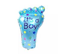 Ballon gonflable Baby Boy, motif pied - It's a Boy, environ 76 x 44 cm - Ballon décoratif pour fête d'anniversaire d'enfant Ballon à l'hélium XXL Ballon de naissance d'anniversaire bébé fille garçon