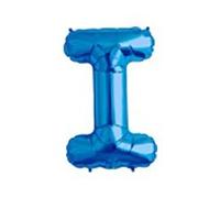 Ballon gonflable bleu 40 cm lettre I