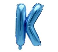 Ballon gonflable bleu de 40 cm Lettre K à gonfler à l'hélium