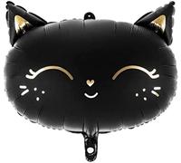 Ballon Gonflable Chat Kitty pour Enfants - Décoration d'Anniversaire - Ballon en Aluminium Noir - Thème Chat