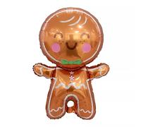 Ballon gonflable de Noël - Bonhomme en pain d'épices - Environ 80 x 53 cm - Grand format - Père Noël - Arbre de Noël - Ballon à l'hélium - Décoration de fête de Noël - Décoration Kopper-24