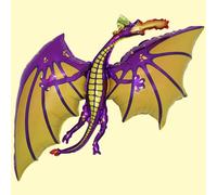 Ballon gonflable dragon rose environ 80 x 40 cm
