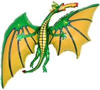Ballon gonflable dragon vert