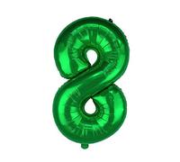 Ballon gonflable en aluminium de 68 cm - Décoration d'anniversaire - En forme de chiffre - Vert 8