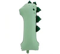 Ballon gonflable en forme de chiffre 1 - Motif dinosaure - Décoration d'anniversaire pour enfants de 1 an