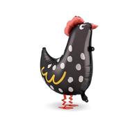 Ballon gonflable en forme de coq - 42 x 45 cm - Ballon Airwalker pour hélium ou air - Ballon pour anniversaire d'enfant de Pâques - Grand ballon en aluminium comme décoration de Pâques - Décoration