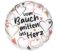 Ballon gonflable en forme de cœur - Ballon géant en aluminium - 45 cm - Convient pour l'hélium - Décoration de fête Riethmüller