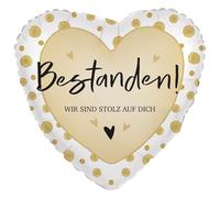 Ballon gonflable en forme de cœur de qualité supérieure - Ballon gonflable en forme de cœur - 45 cm - Convient pour l'hélium - Décoration de fête Riethmüller