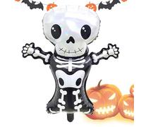 Ballon gonflable en forme de fantôme en aluminium - Décoration de maison hantée - Grand ballon blanc fantôme pour fête d'Halloween