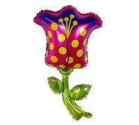 Ballon gonflable en forme de fleur rose - 40 cm - Idéal pour les anniversaires, mariages, fêtes prénatales, Saint-Valentin, fête des mères, décoration, cadeau, surprise