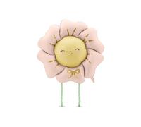 Ballon gonflable en forme de fleur - Rouge rose - 80 × 80 cm - Avec jambes et paille - Ballon à l'hélium pour anniversaire d'enfant