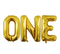 Ballon gonflable en forme de lettre dorée de 101,6 cm pour 1er anniversaire, fête prénatale, 1er anniversaire de mariage, révélation du sexe, décoration de fête prénatale