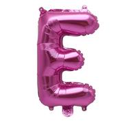 Ballon gonflable en forme de lettre E de 40 cm - Rose - À gonfler à l'hélium