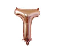 Ballon gonflable en forme de lettre T - 100 cm - Doré rose - À gonfler à l'hélium