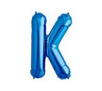 Ballon gonflable en forme de lettres de l'alphabet, 40 cm - Bleu - Lettre K