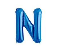 Ballon gonflable en forme de lettres de l'alphabet WT, 40 cm - Bleu - Lettre N