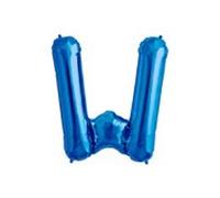 Ballon gonflable en forme de lettres de l'alphabet WT, 40 cm - Bleu - Lettre W